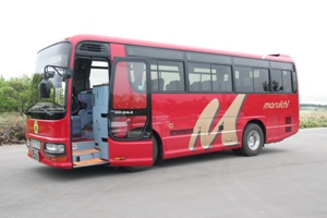 定期観光バスツアー用バスの写真