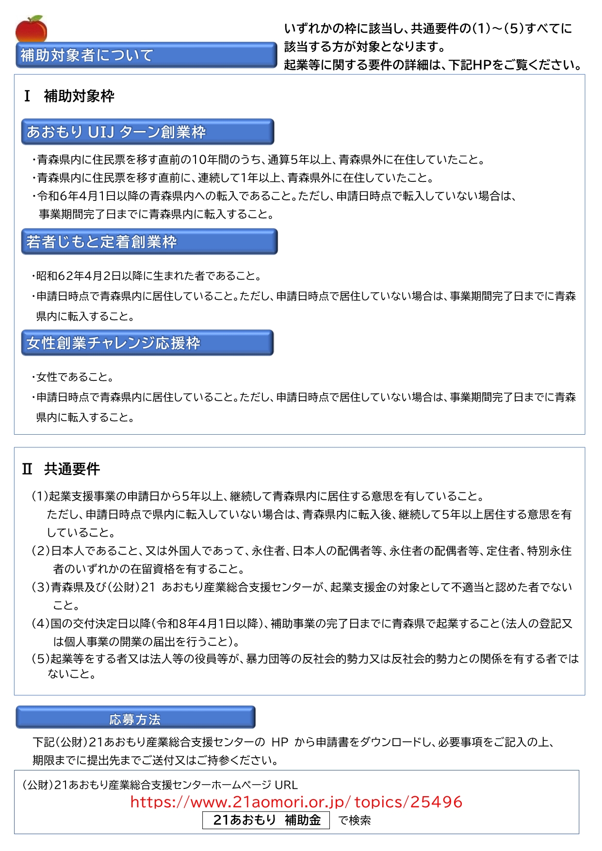 令和8年度あおもり起業支援事業費補助金のご案内2
