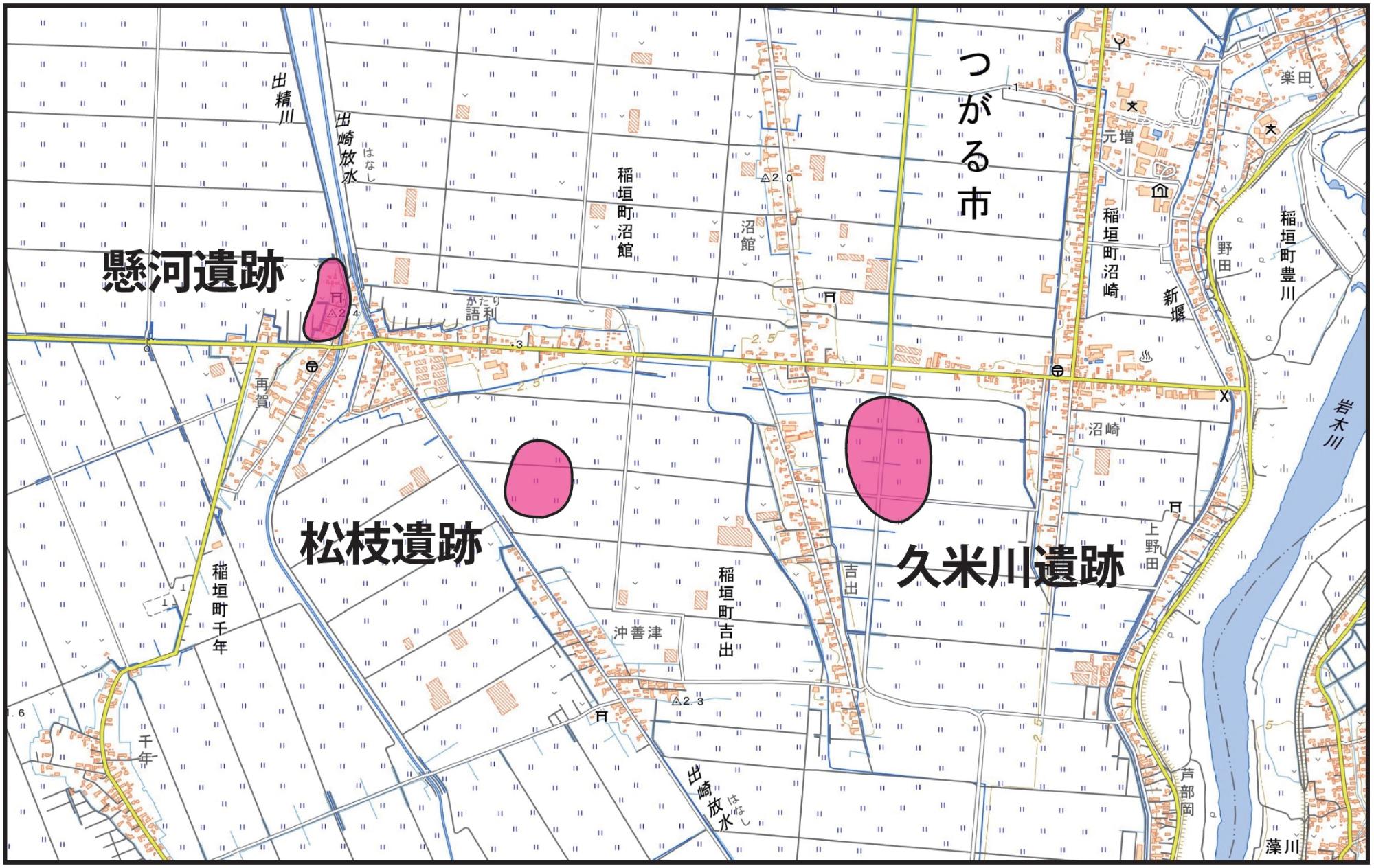 久米川遺跡の位置